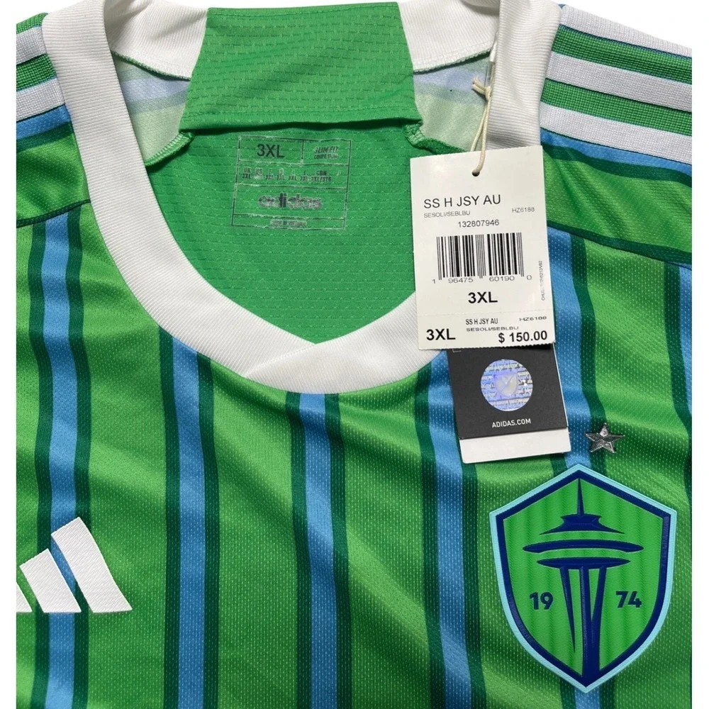 Adidas Seattle Sounders FC‎ 2024 25 Authentic Home Jersey Mens 3XL Green HZ6188